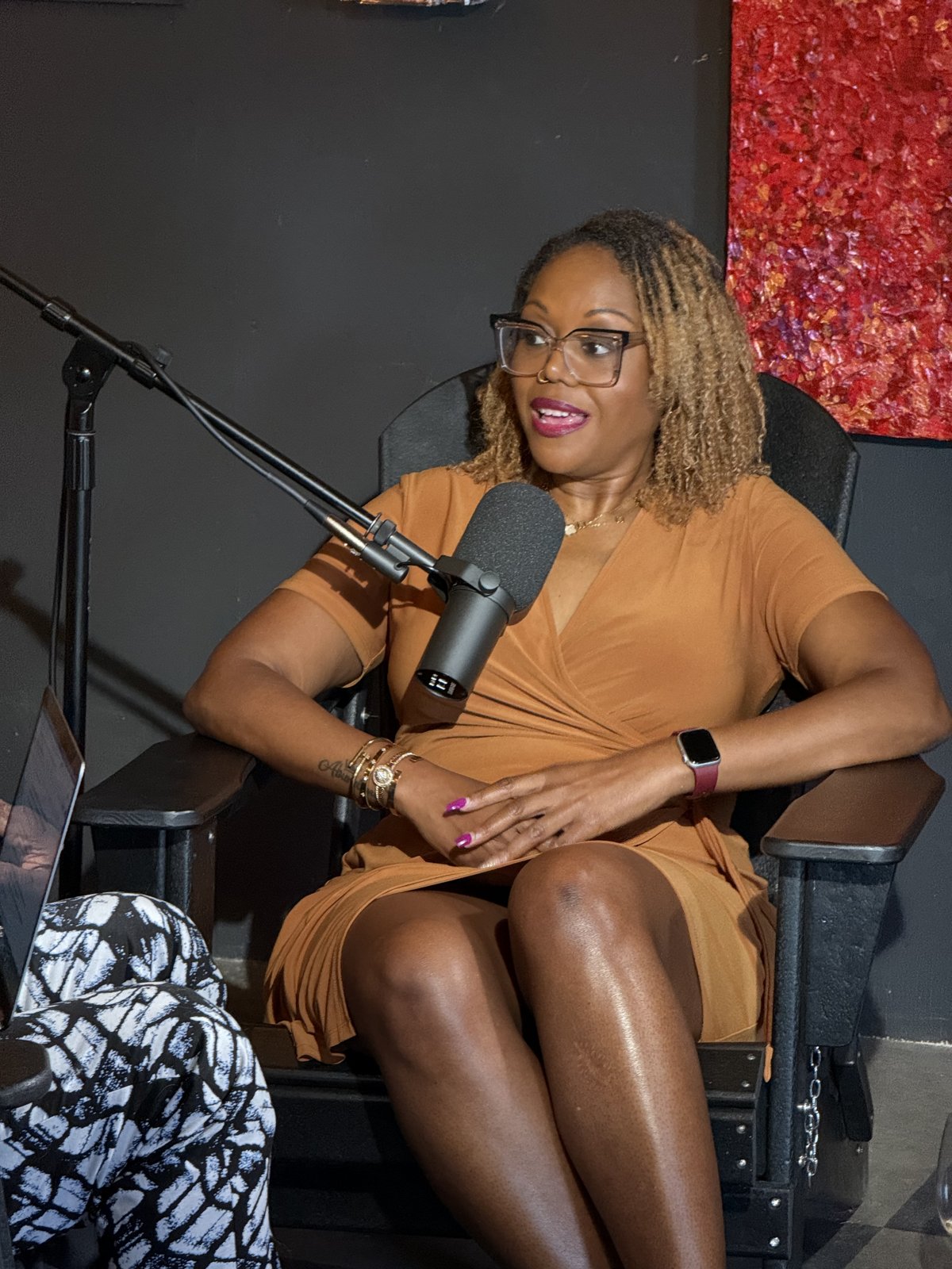 DarNesha Bowman speaking on a podcast
